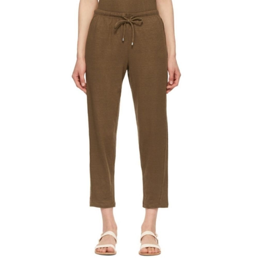 Max Mara leisure pants brown comfy pants with drawstring & high elastic waist